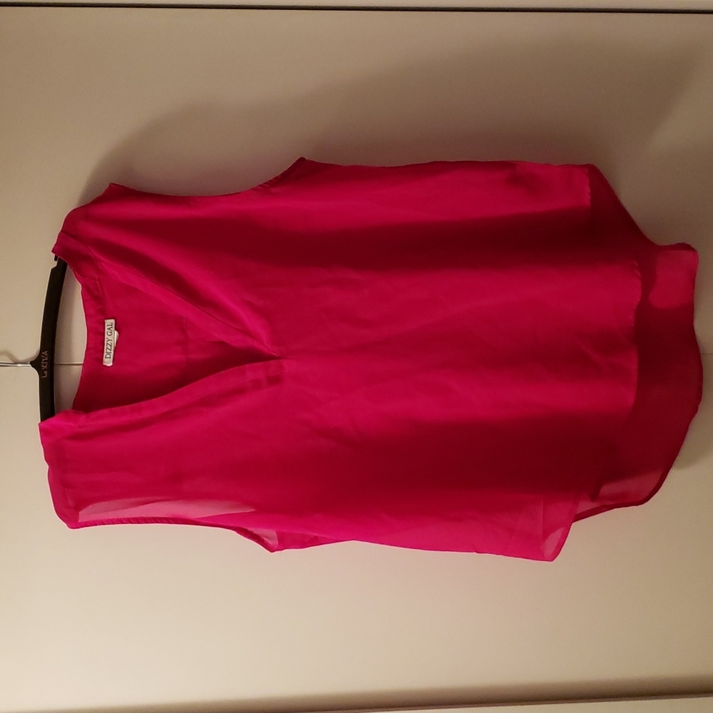 Shear pink blouse